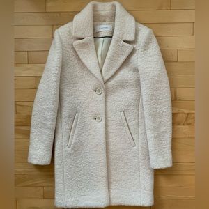 T Tahari wool blend coat.  Cream. Size 2